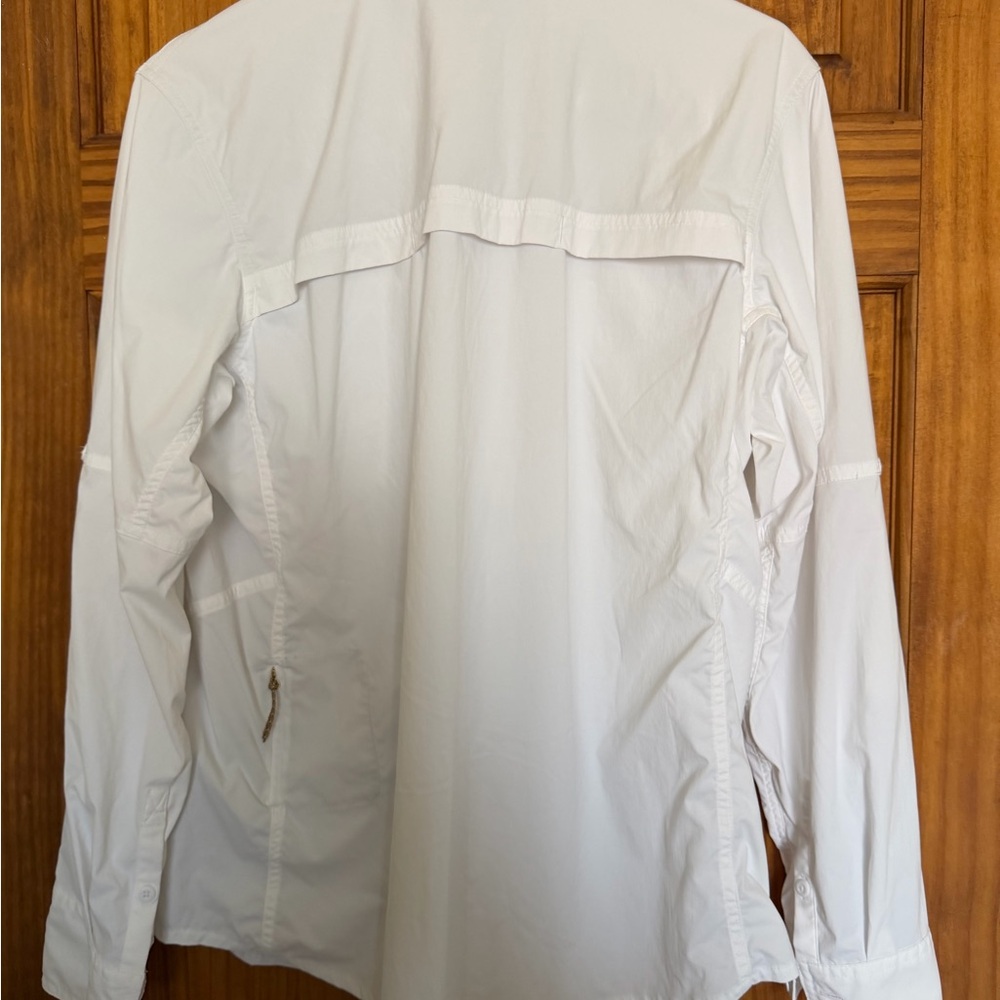 REI White Long-Sleeve unisex Button Front Shirt - Picture 5 of 11